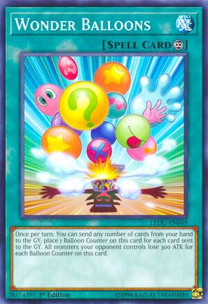 Wonder Balloons - Legendary Duelists YuGiOh trading card