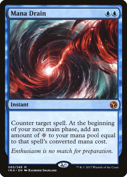 Mana Drain trading card from Iconic Masters Mana Drain - Iconic Masters Magic: The Gathering trading card