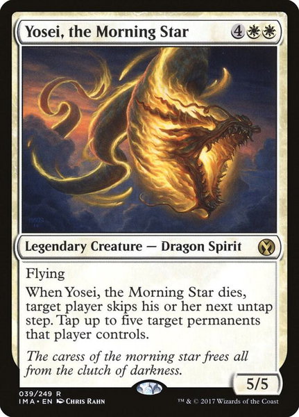 Yosei, the Morning Star trading card from Iconic Masters Yosei, the Morning Star - Iconic Masters Magic: The Gathering trading card
