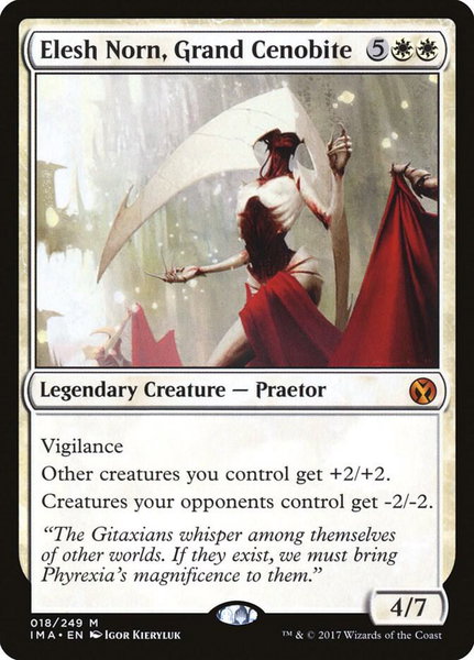 Elesh Norn, Grand Cenobite trading card from Iconic Masters Elesh Norn, Grand Cenobite - Iconic Masters Magic: The Gathering trading card