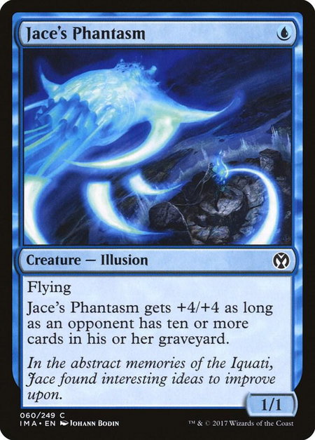 Jace's Phantasm trading card from Iconic Masters Jace's Phantasm - Iconic Masters Magic: The Gathering trading card