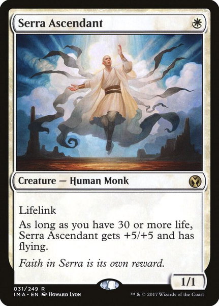 Serra Ascendant trading card from Iconic Masters Serra Ascendant - Iconic Masters Magic: The Gathering trading card