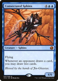 Consecrated Sphinx - Iconic Masters (IMA) #47 - Mythic Magic: The Gathering Trading Card
