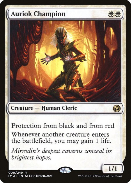 Auriok Champion trading card from Iconic Masters Auriok Champion - Iconic Masters Magic: The Gathering trading card