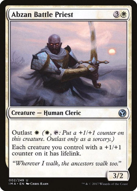 Abzan Battle Priest - Iconic Masters Magic: The Gathering trading card