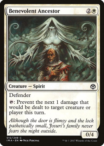 Benevolent Ancestor trading card from Iconic Masters Benevolent Ancestor - Iconic Masters Magic: The Gathering trading card