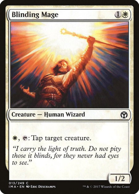 Blinding Mage trading card from Iconic Masters Blinding Mage - Iconic Masters Magic: The Gathering trading card