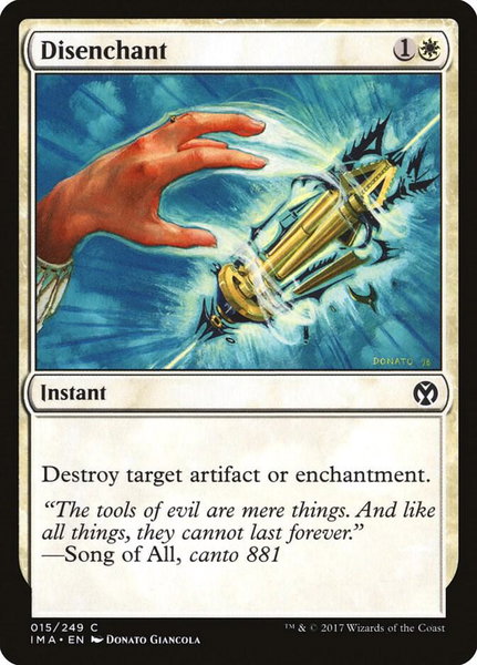 Disenchant trading card from Iconic Masters Disenchant - Iconic Masters Magic: The Gathering trading card