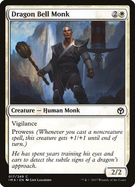 Dragon Bell Monk trading card from Iconic Masters Dragon Bell Monk - Iconic Masters Magic: The Gathering trading card
