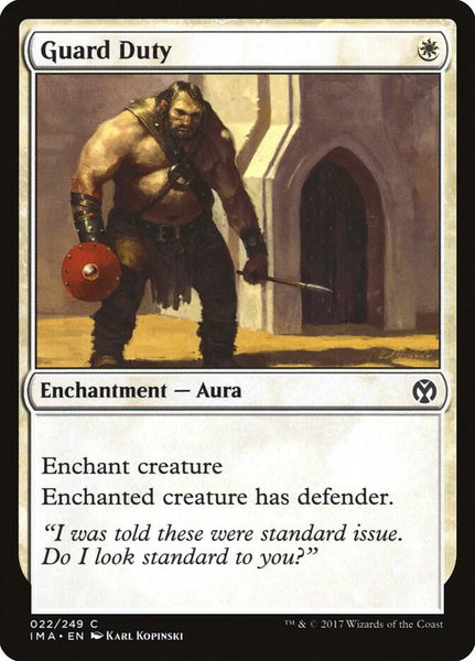 Guard Duty trading card from Iconic Masters Guard Duty - Iconic Masters Magic: The Gathering trading card