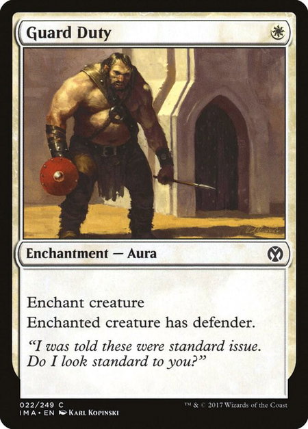 Guard Duty - Iconic Masters Magic: The Gathering trading card