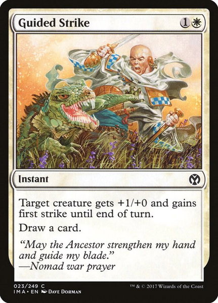 Guided Strike trading card from Iconic Masters Guided Strike - Iconic Masters Magic: The Gathering trading card