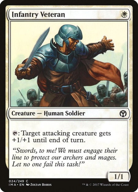 Infantry Veteran - Iconic Masters Magic: The Gathering trading card