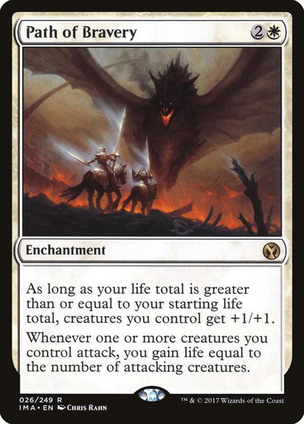 Path of Bravery trading card from Iconic Masters Path of Bravery - Iconic Masters Magic: The Gathering trading card