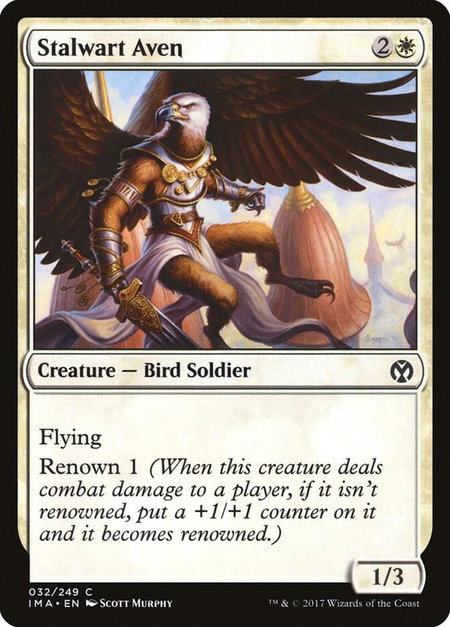 Stalwart Aven - Iconic Masters Magic: The Gathering trading card