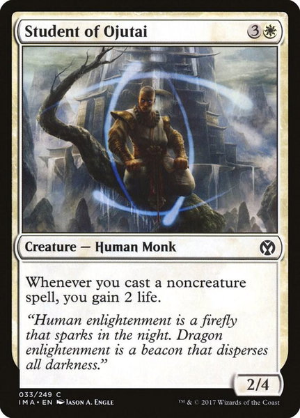 Student of Ojutai trading card from Iconic Masters Student of Ojutai - Iconic Masters Magic: The Gathering trading card