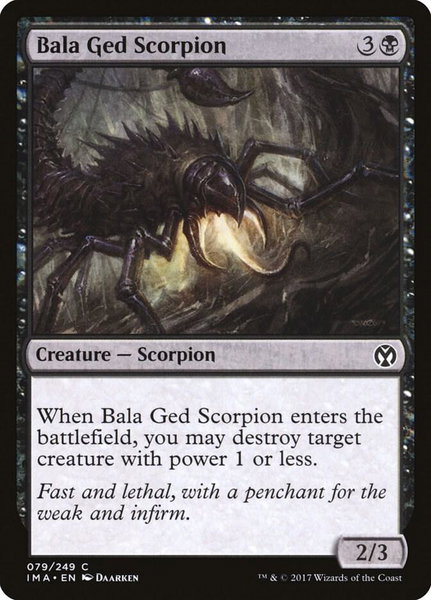 Bala Ged Scorpion trading card from Iconic Masters Bala Ged Scorpion - Iconic Masters Magic: The Gathering trading card