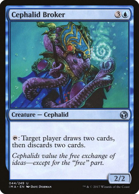 Cephalid Broker trading card from Iconic Masters Cephalid Broker - Iconic Masters Magic: The Gathering trading card