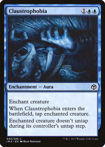 Claustrophobia trading card from Iconic Masters Claustrophobia - Iconic Masters Magic: The Gathering trading card