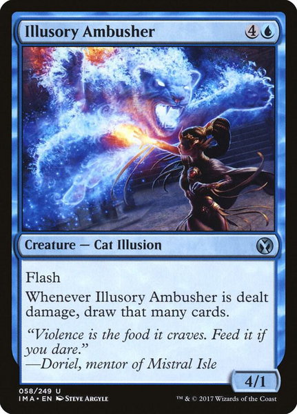 Illusory Ambusher trading card from Iconic Masters Illusory Ambusher - Iconic Masters Magic: The Gathering trading card