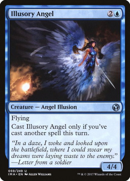 Illusory Angel trading card from Iconic Masters Illusory Angel - Iconic Masters Magic: The Gathering trading card