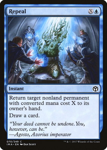 Repeal trading card from Iconic Masters Repeal - Iconic Masters Magic: The Gathering trading card