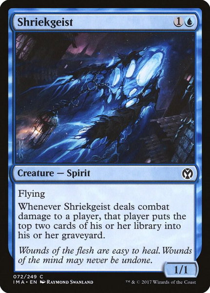 Shriekgeist trading card from Iconic Masters Shriekgeist - Iconic Masters Magic: The Gathering trading card