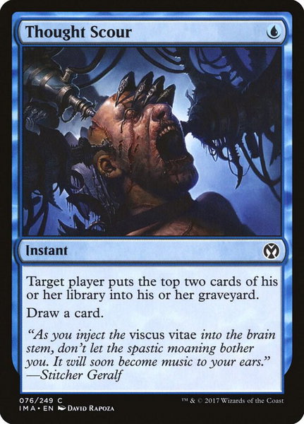 Thought Scour trading card from Iconic Masters Thought Scour - Iconic Masters Magic: The Gathering trading card