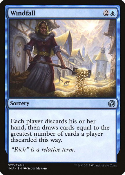 Windfall trading card from Iconic Masters Windfall - Iconic Masters Magic: The Gathering trading card