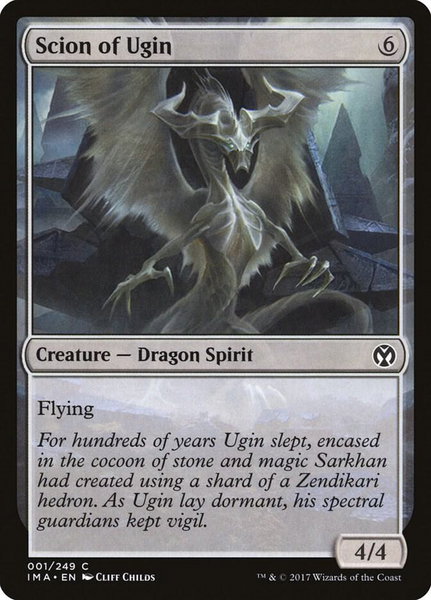 Scion of Ugin trading card from Iconic Masters Scion of Ugin - Iconic Masters Magic: The Gathering trading card