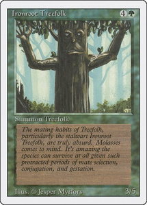 Ironroot Treefolk - Revised Edition (3ED) #null - Common Magic: The Gathering Trading Card