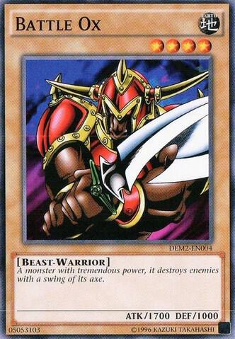 Battle Ox trading card from Demo Deck 2015 Battle Ox - Demo Deck 2015 YuGiOh trading card