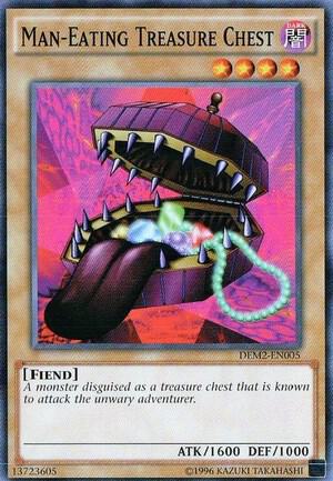 Man-Eating Treasure Chest trading card from Demo Deck 2015 Man-Eating Treasure Chest - Demo Deck 2015 YuGiOh trading card