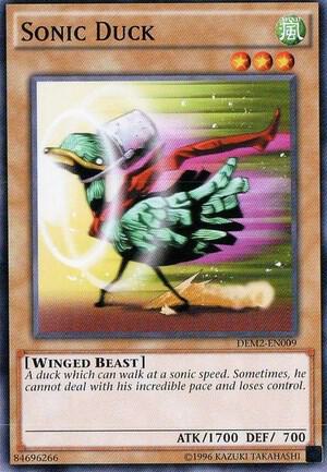 Sonic Duck trading card from Demo Deck 2015 Sonic Duck - Demo Deck 2015 YuGiOh trading card