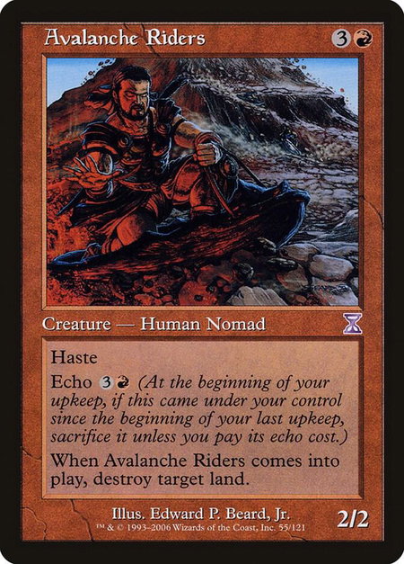 Avalanche Riders trading card from Timeshifted Avalanche Riders - Timeshifted Magic: The Gathering trading card