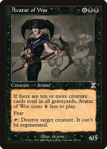 Avatar of Woe - Timeshifted Magic: The Gathering trading card