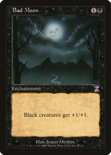 Bad Moon - Timeshifted Magic: The Gathering trading card