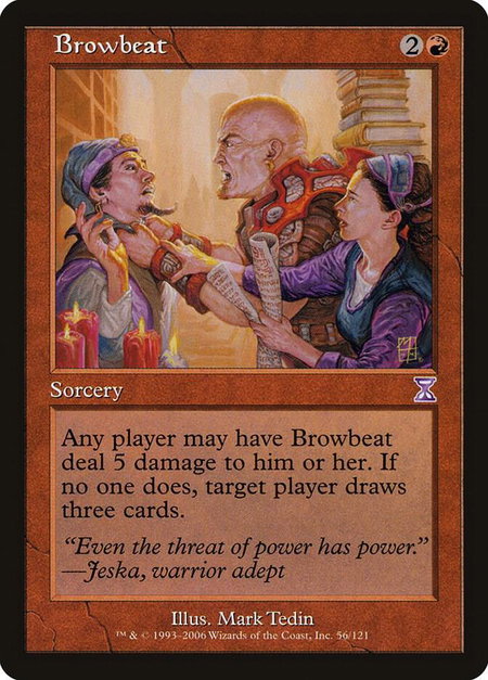 Browbeat - Timeshifted Magic: The Gathering trading card
