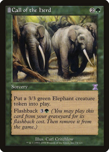 Call of the Herd - Timeshifted Magic: The Gathering trading card