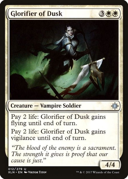 Glorifier of Dusk - Ixalan Magic: The Gathering trading card