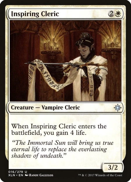 Inspiring Cleric - Ixalan Magic: The Gathering trading card