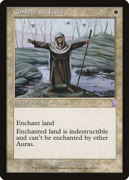 Consecrate Land trading card from Timeshifted Consecrate Land - Timeshifted Magic: The Gathering trading card