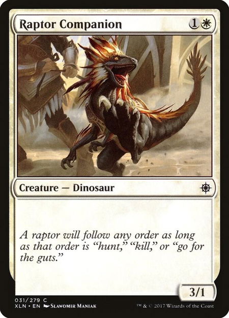 Raptor Companion - Ixalan Magic: The Gathering trading card