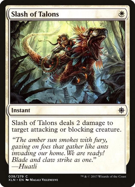 Slash of Talons - Ixalan Magic: The Gathering trading card