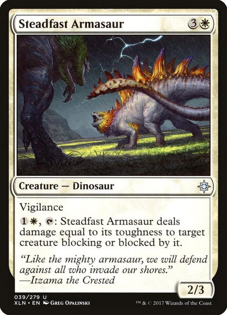 Steadfast Armasaur - Ixalan Magic: The Gathering trading card