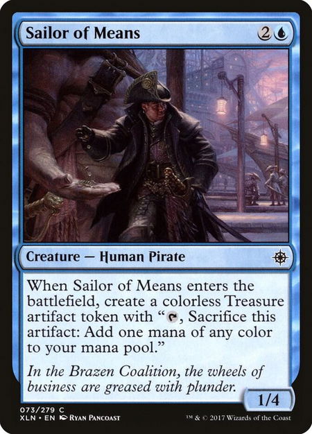 Sailor of Means - Ixalan Magic: The Gathering trading card