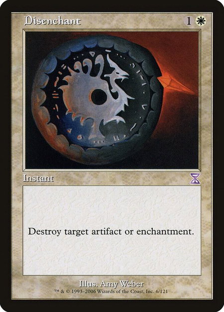 Disenchant trading card from Timeshifted Disenchant - Timeshifted Magic: The Gathering trading card