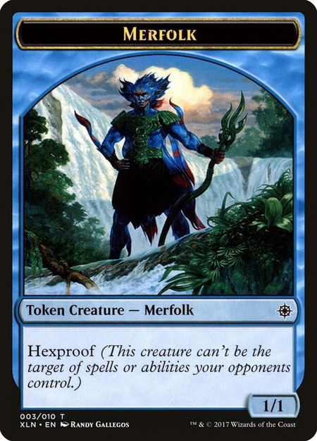 Merfolk Token - Ixalan Magic: The Gathering trading card
