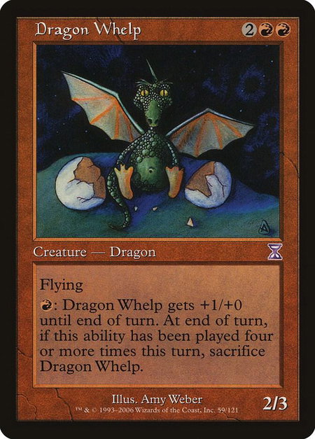 Dragon Whelp - Timeshifted Magic: The Gathering trading card