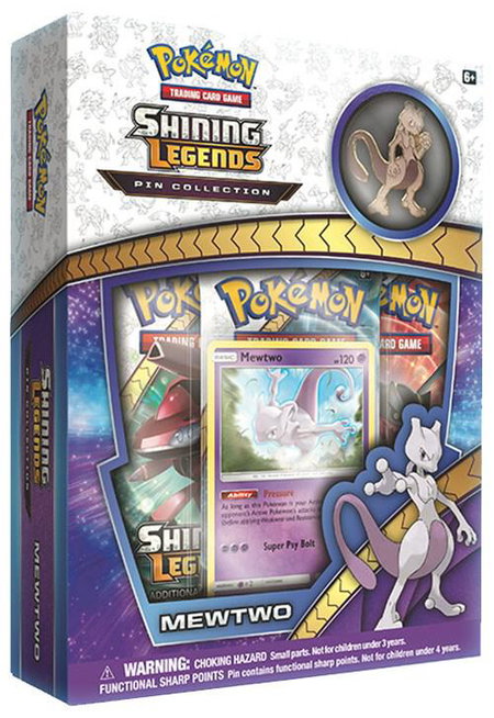 Shining Legends Pin Collection: Mewtwo trading card from Shining Legends Shining Legends Pin Collection: Mewtwo - Shining Legends Pokémon trading card